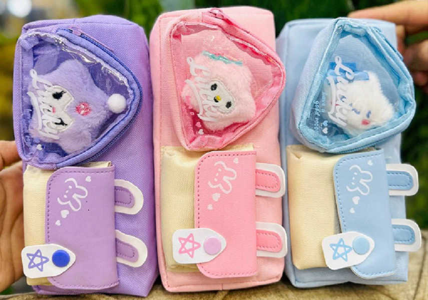 جامدادی پارچه ای کرومی برجسته