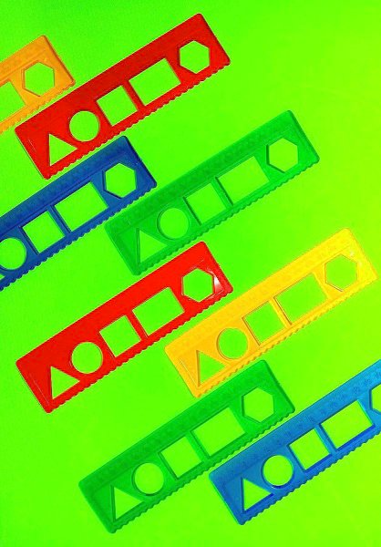 خط کش ژله ای 15سانت شابلون دار